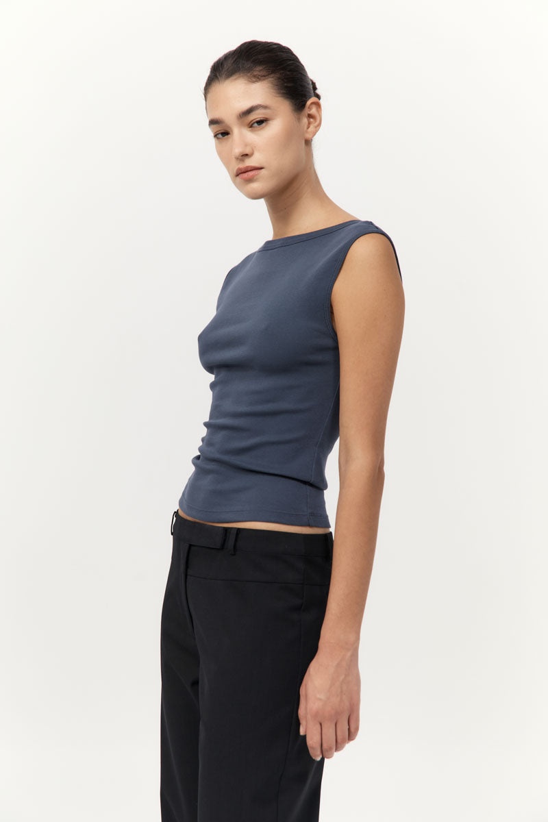 Organic Cotton Ballerina Top - Storm - 6