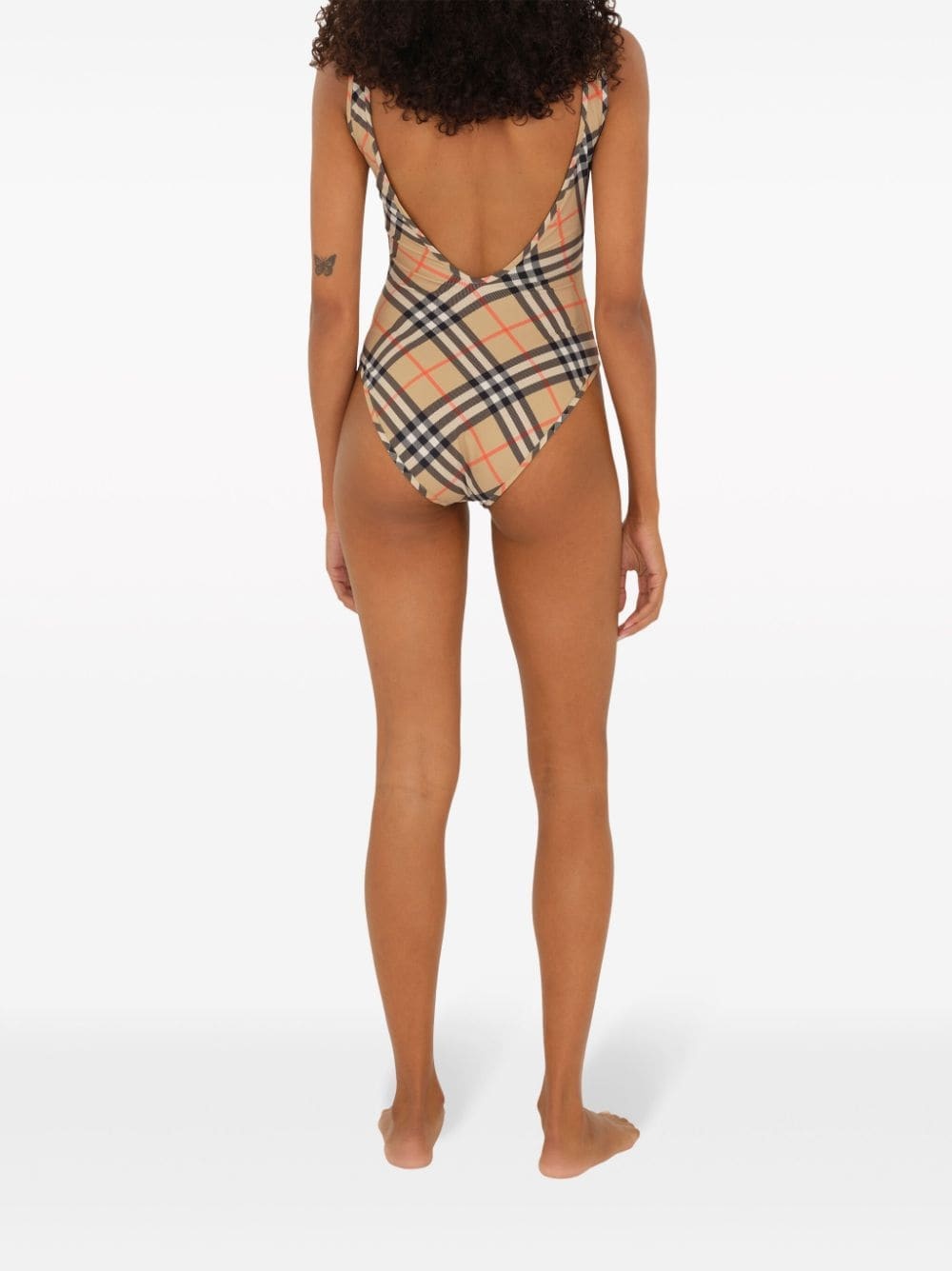 check-pattern swimsuit - 6