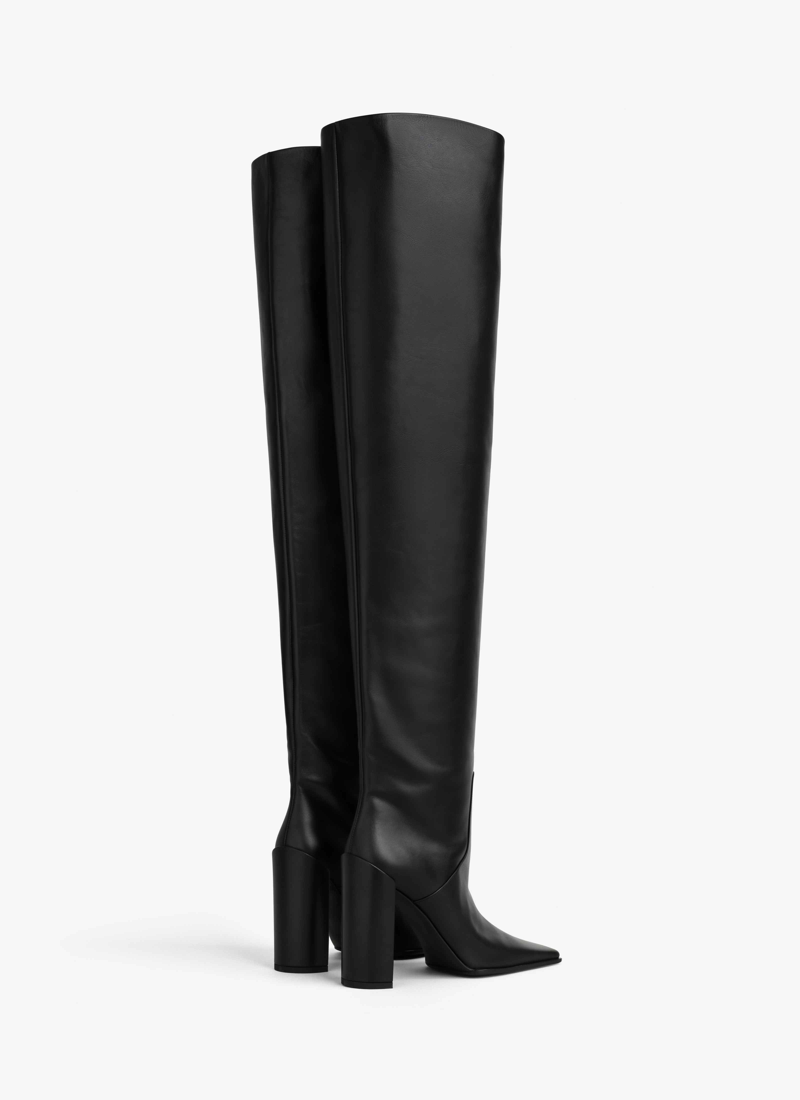 SQUARE HIGH BOOTS IN CALFSKIN - 2