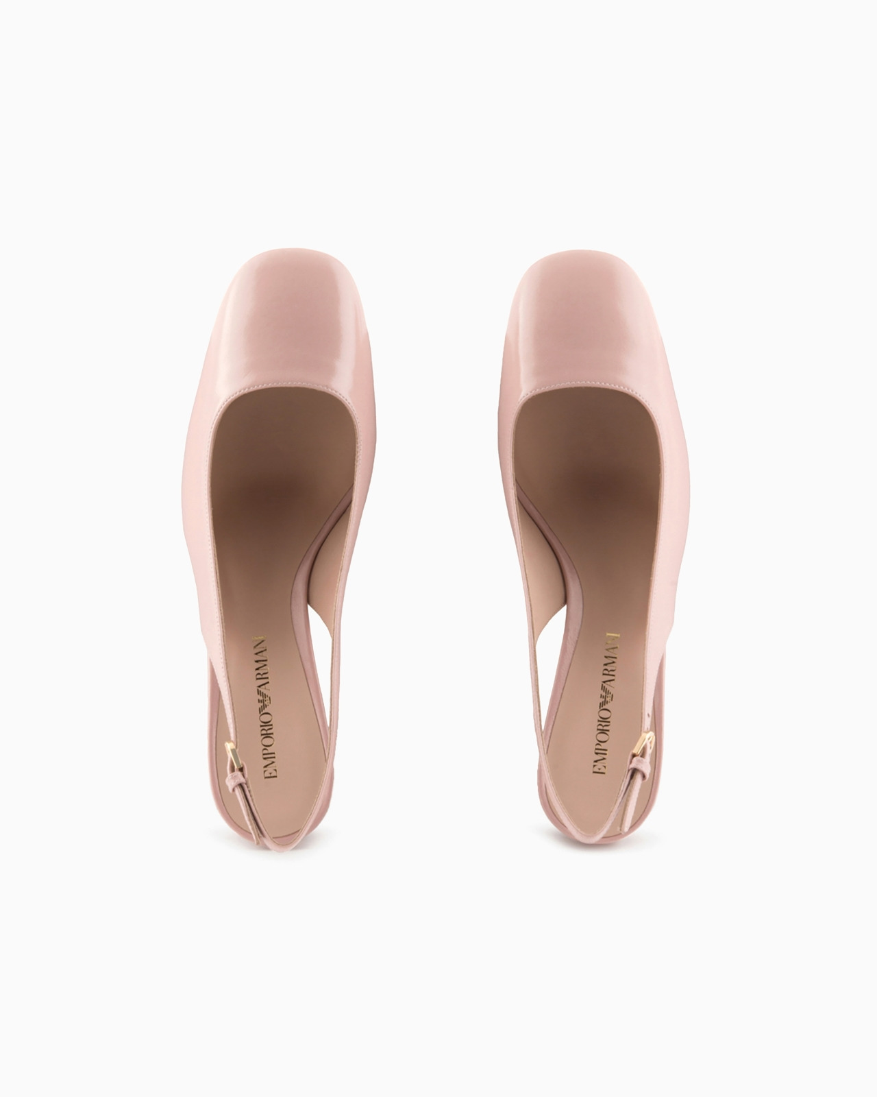 Patent leather slingback court shoes - 3