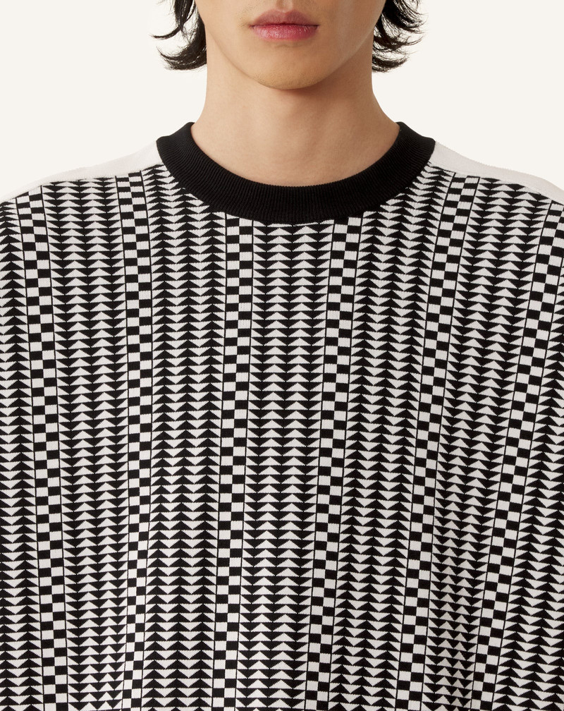 LOOSE-FIT T-SHIRT IN SILK AND COTTON JACQUARD 5