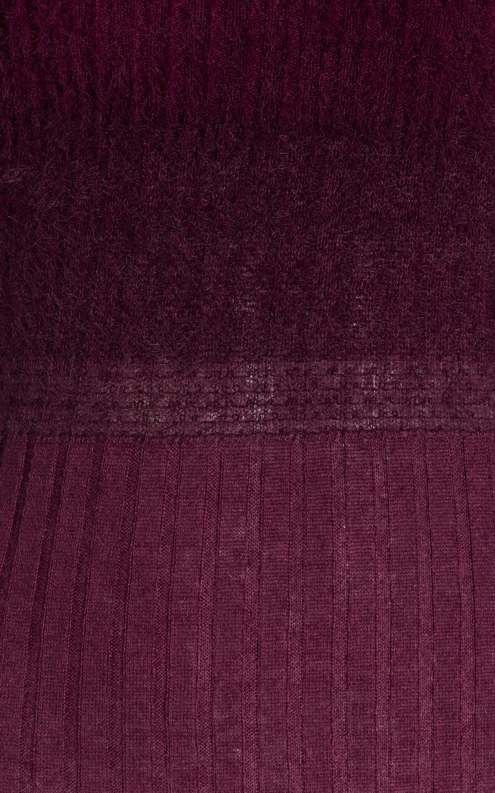 Garter-Detailed Ombré-Knit Midi Dress purple - 5