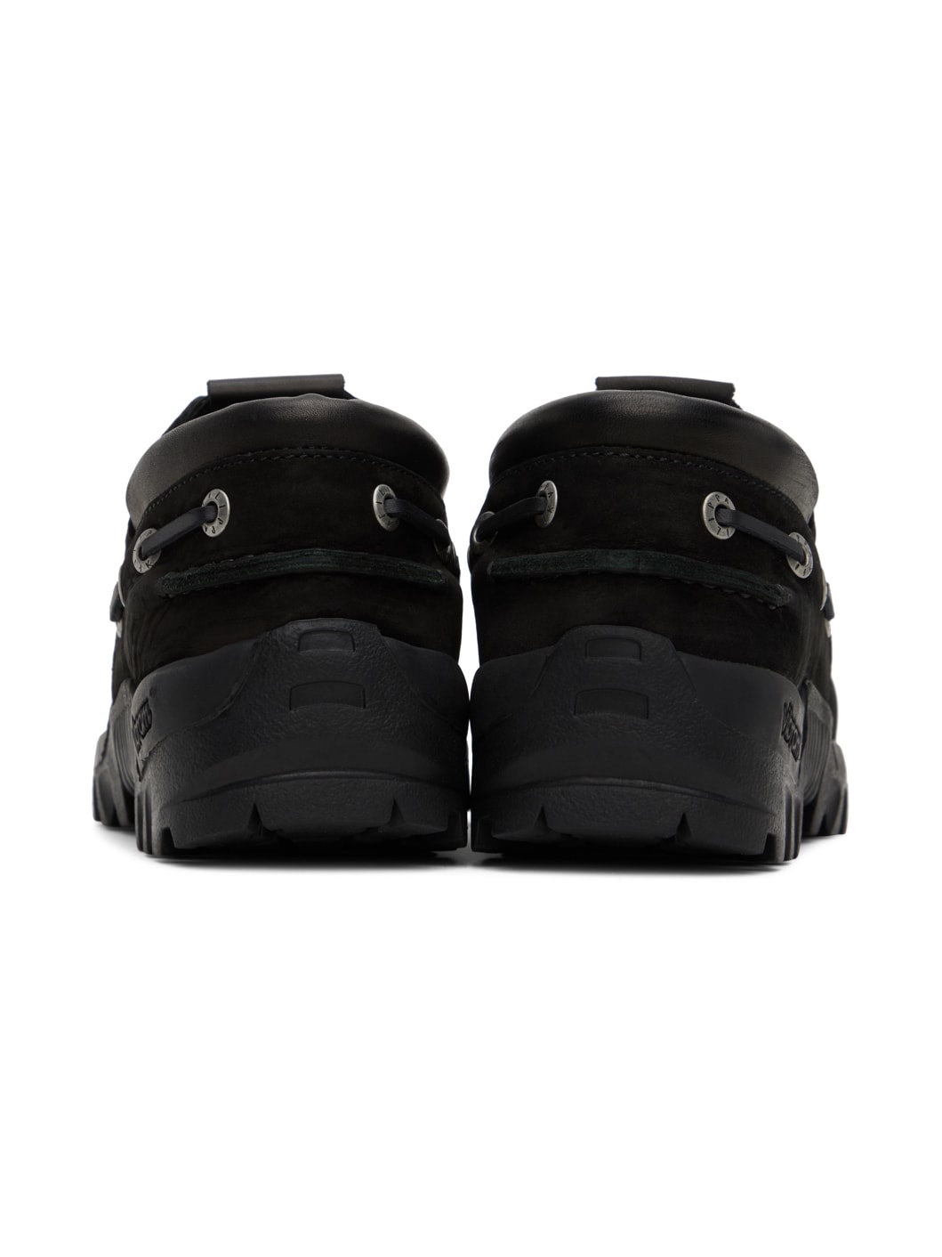 Black Vibram Sole Boat Shoes - 2