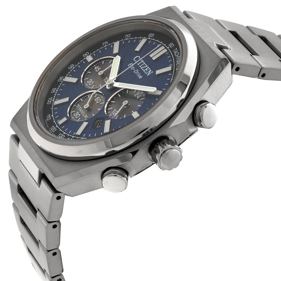 Citizen - Citizen Zenshin Chronograph Blue Dial Men's Watch CA4610-85L - 2