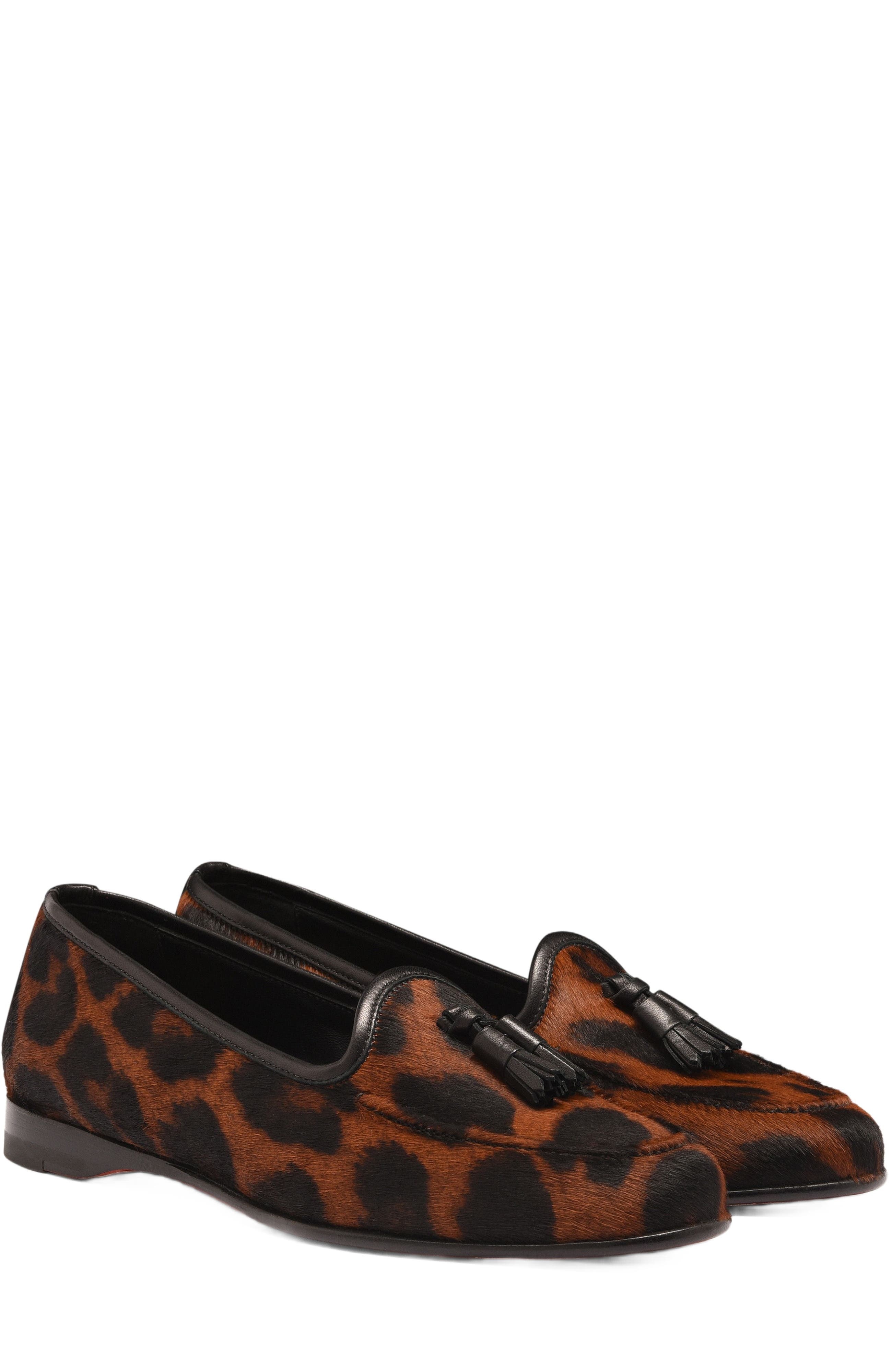 Santoni Women's Andrea Leopard Tassel Loafer at Nordstrom - 3