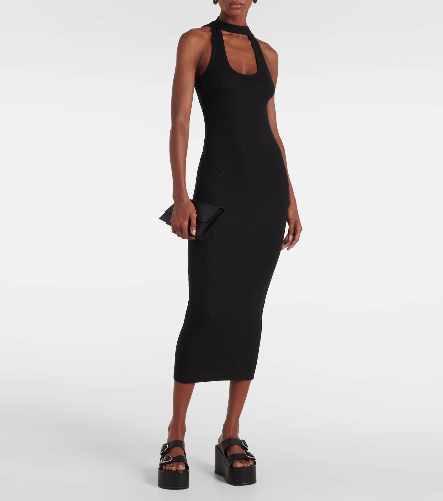 Ribbed-knit cutout maxi dress - 2