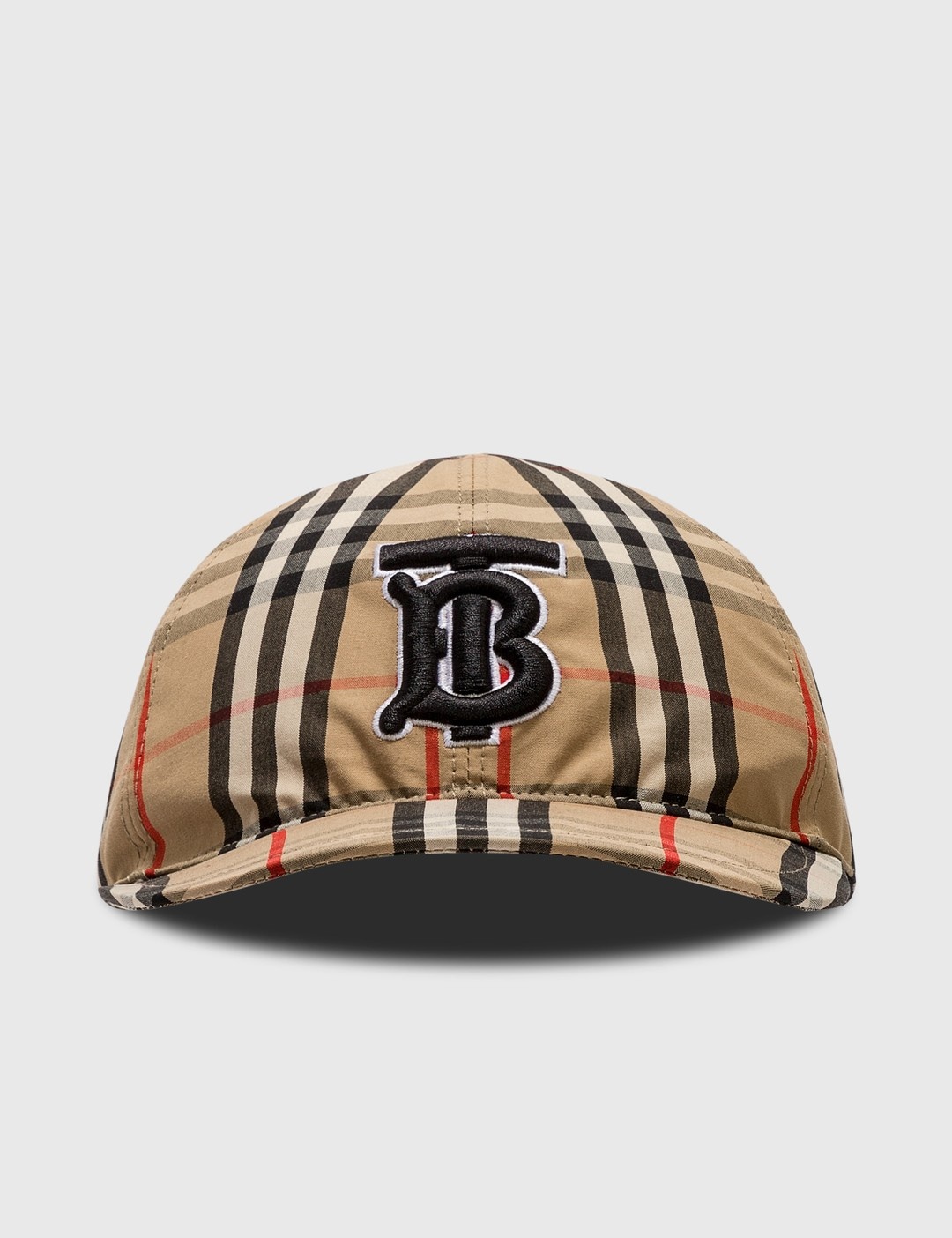 MONOGRAM MOTIF VINTAGE CHECK COTTON BASEBALL CAP - 1