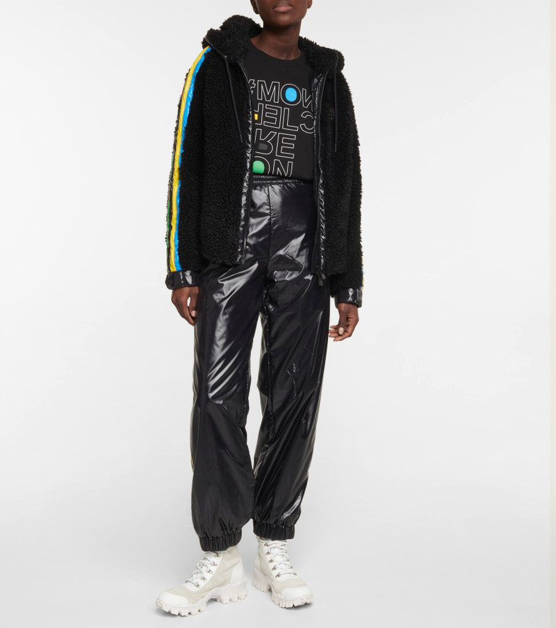 Moncler Grenoble Exclusive to Mytheresa – Logo striped faux fur jacket outlook