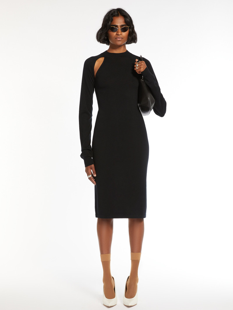 SORBONA Slim-fit knitted wool and silk dress 2