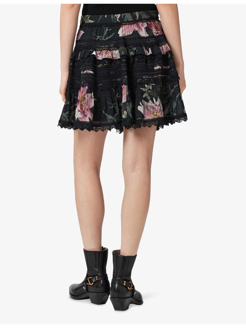 Zora Flora-Print Woven Mini Skirt 4