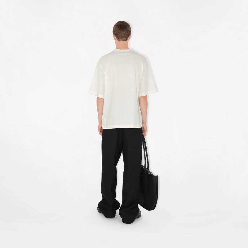 Logo Rose Cotton T-shirt 4
