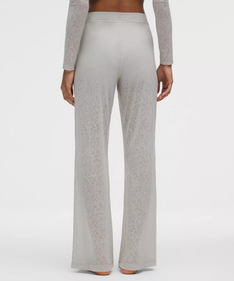 Paisley Lace Jacquard High-Rise Flared Pant 3