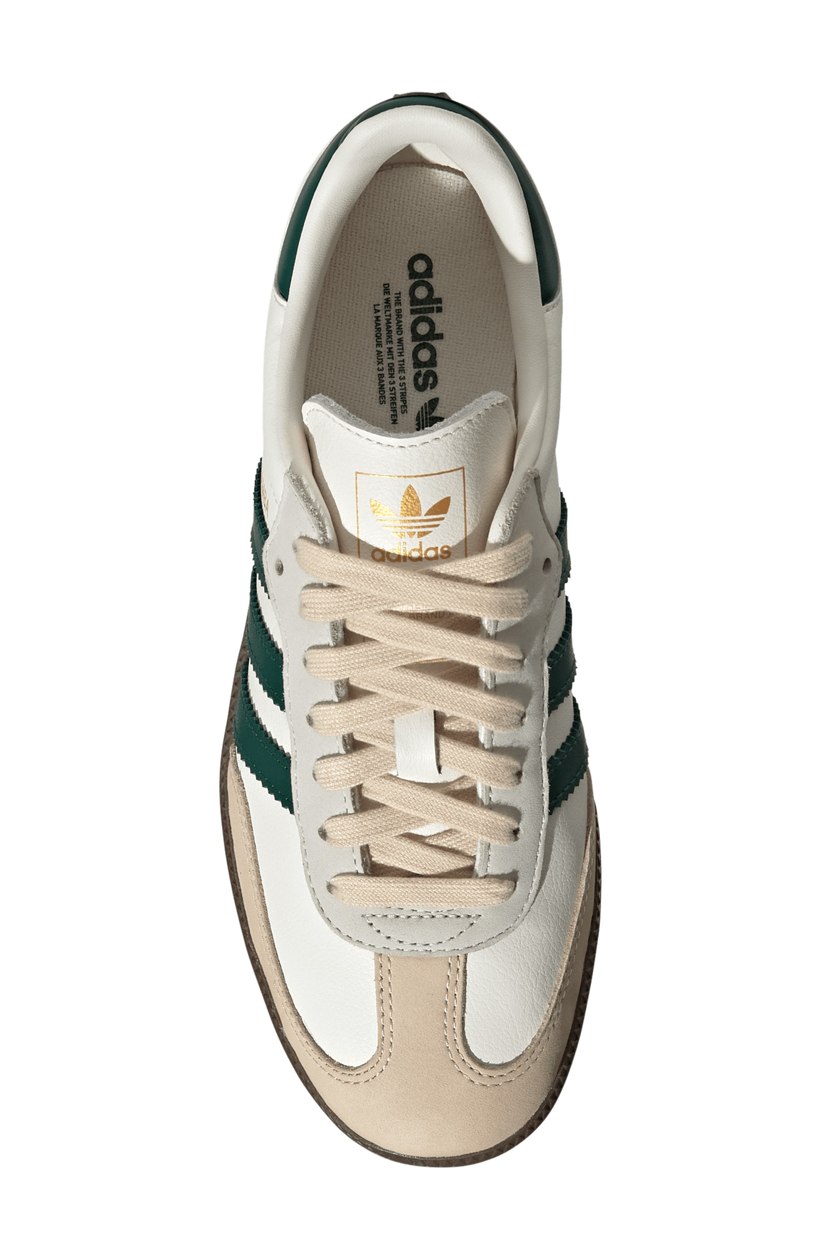 adidas Gender Inclusive Samba OG Sneaker in Off White/Green at Nordstrom - 4