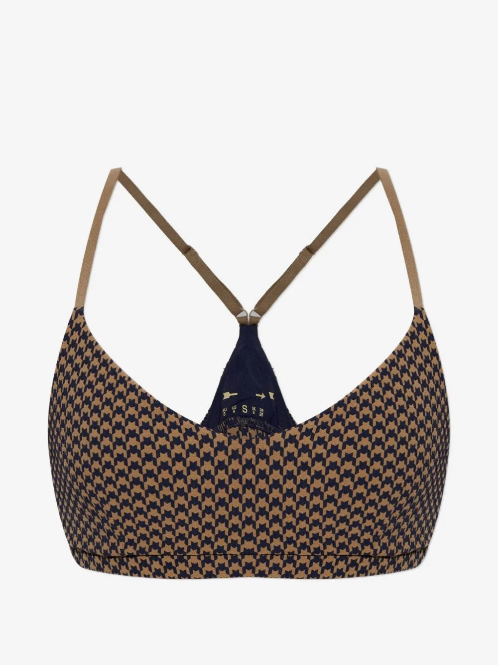 houndstooth-print sports bra - 1