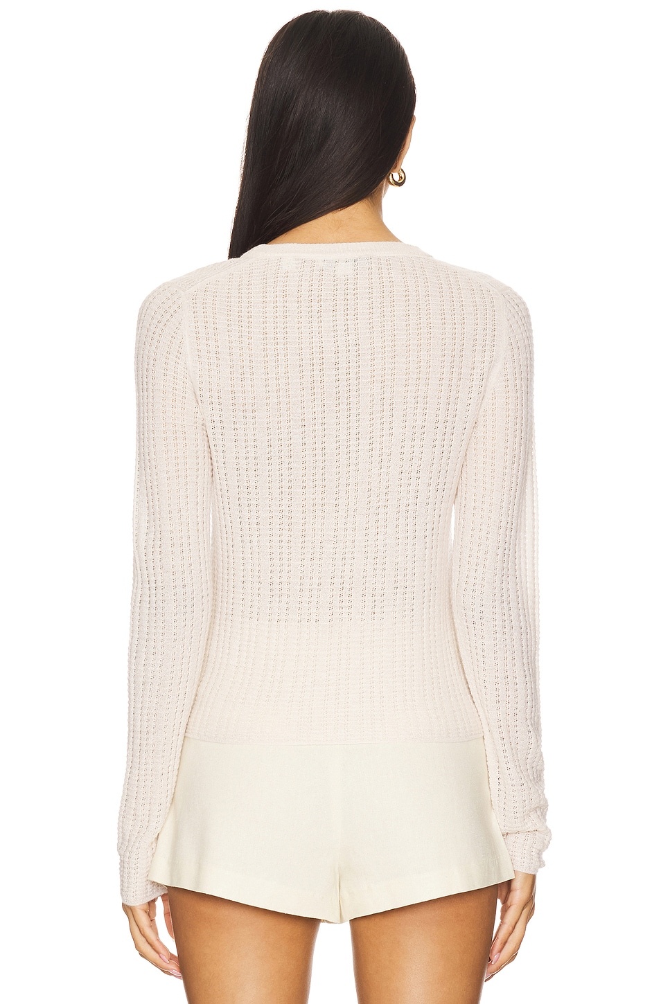 Waffle Knit Henley Top - 3