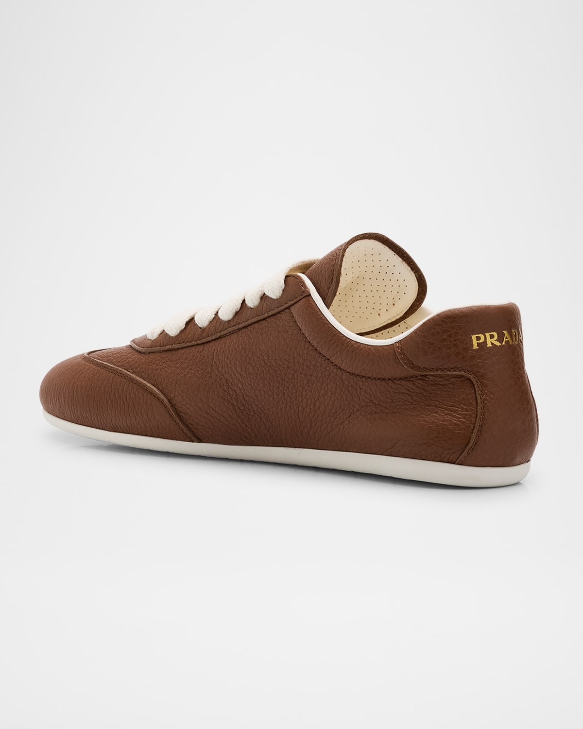 Thin Leather Low-Top Sneakers - 4