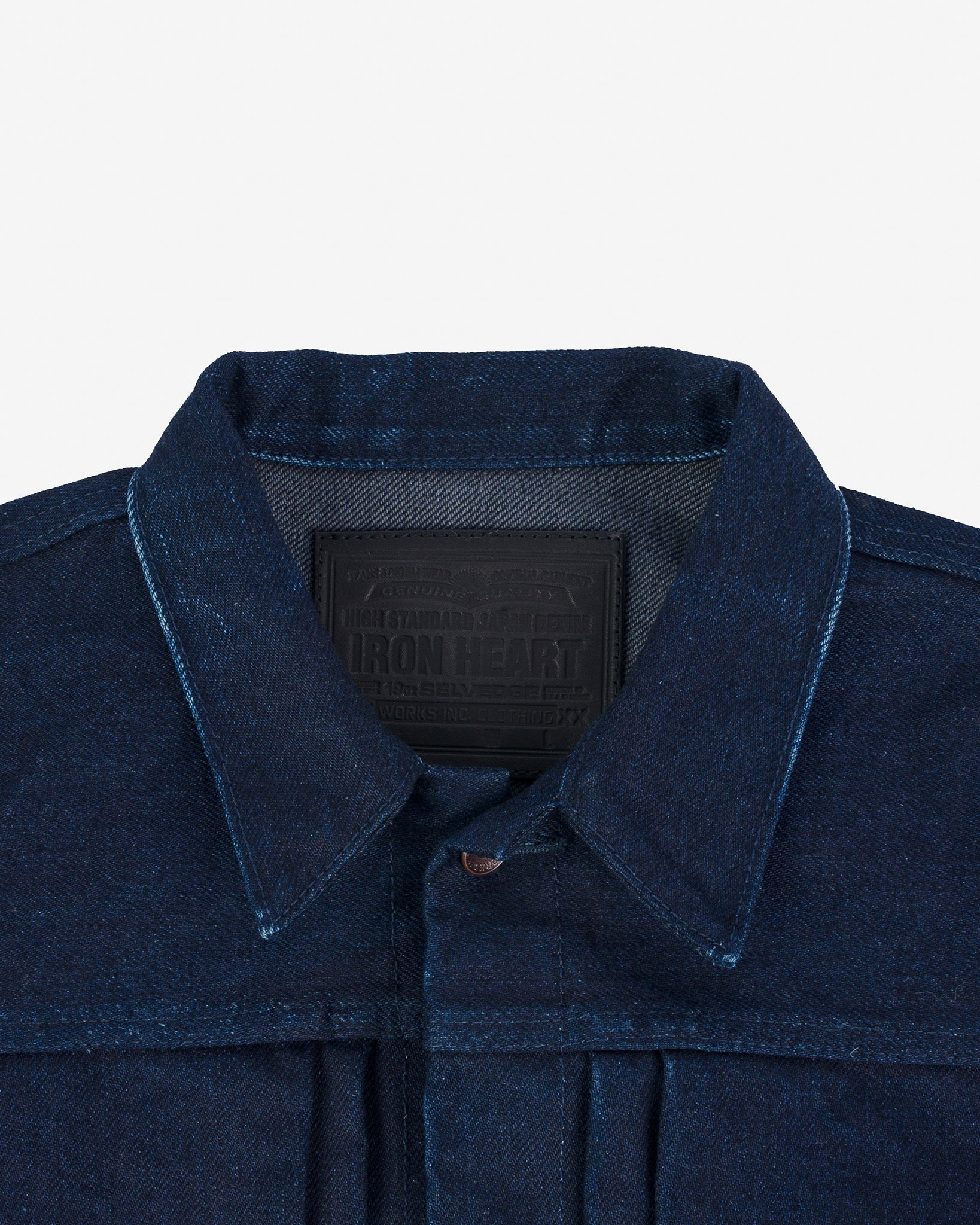 IHJ-140-IG 19oz Selvedge Denim Type I Jacket - Indigo/Grey - 8