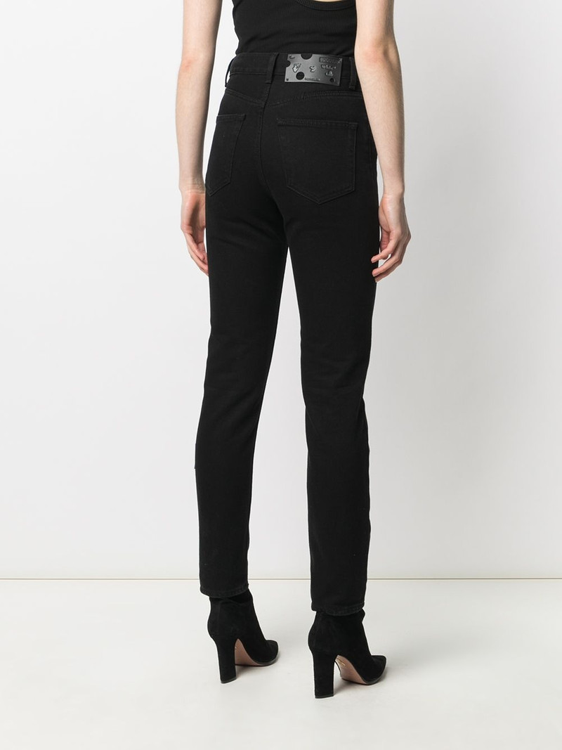 belted straight-leg jeans 4