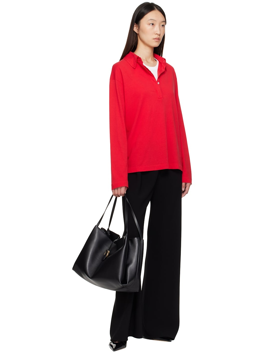 Black XL Calfskin Tote - 4