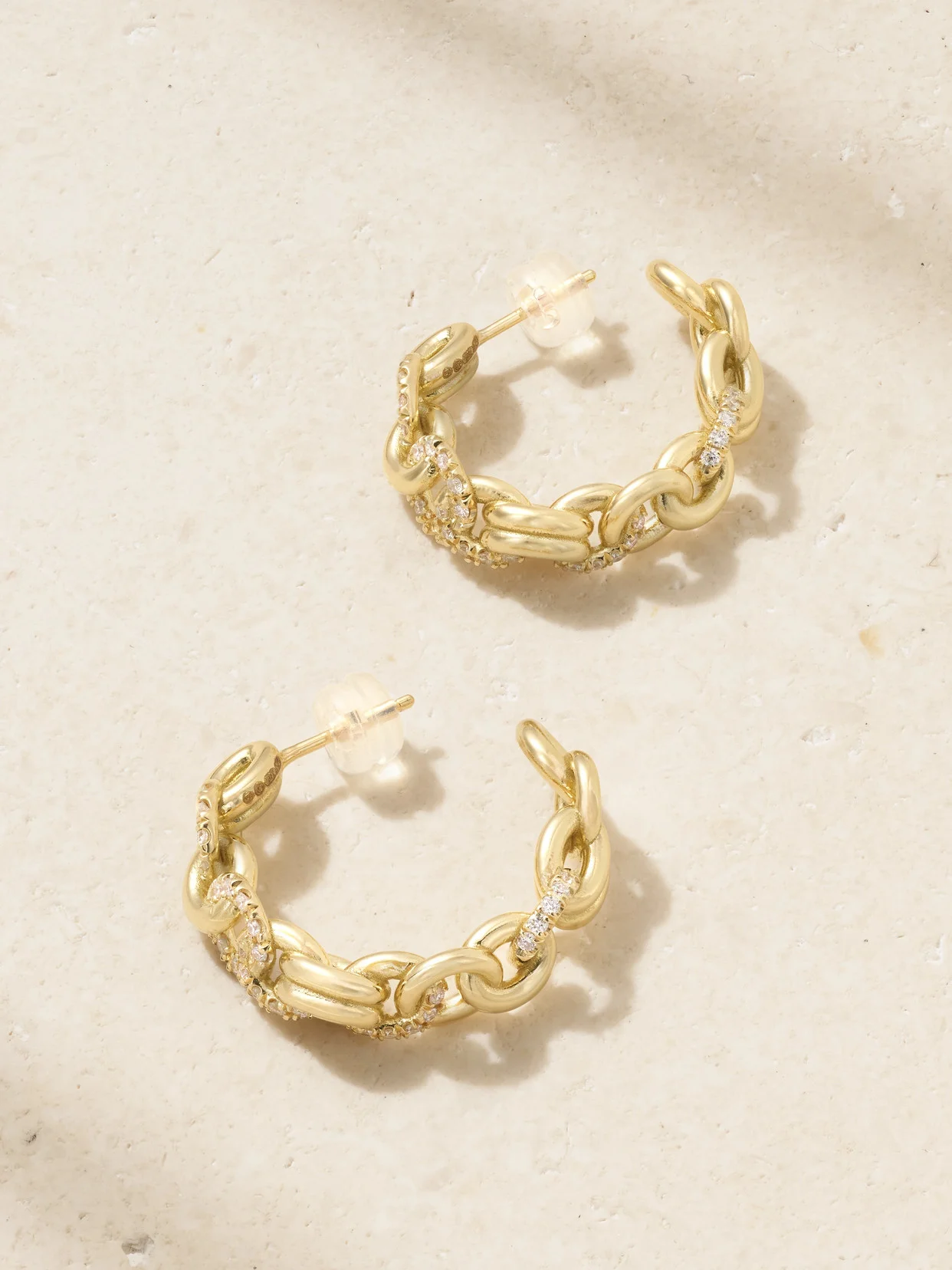 Fused Serpens 18-karat Gold Diamond Hoop Earrings - 1