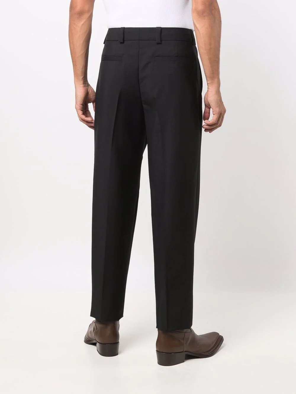 tapered-leg tailored-cut trousers - 4