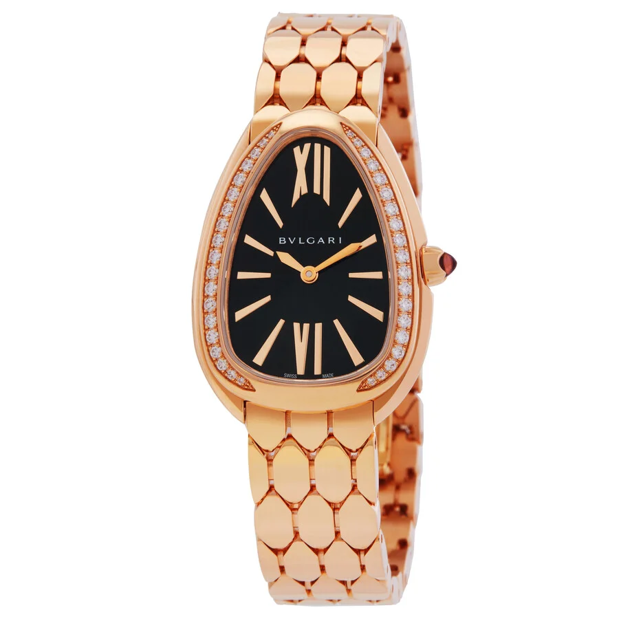 Bvlgari Serpenti Seduttori 33mm Diamond Black Dial Ladies Watch 103453 - 1