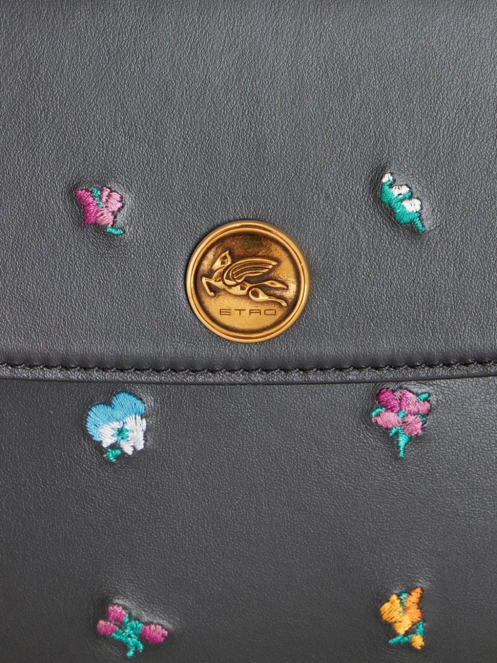 small Essential floral-embroidered shoulder bag - 4