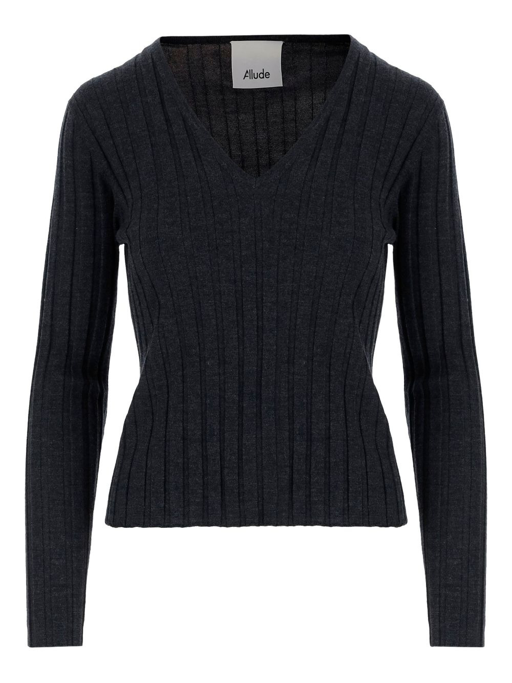 ribbed V-neck sweater - 1