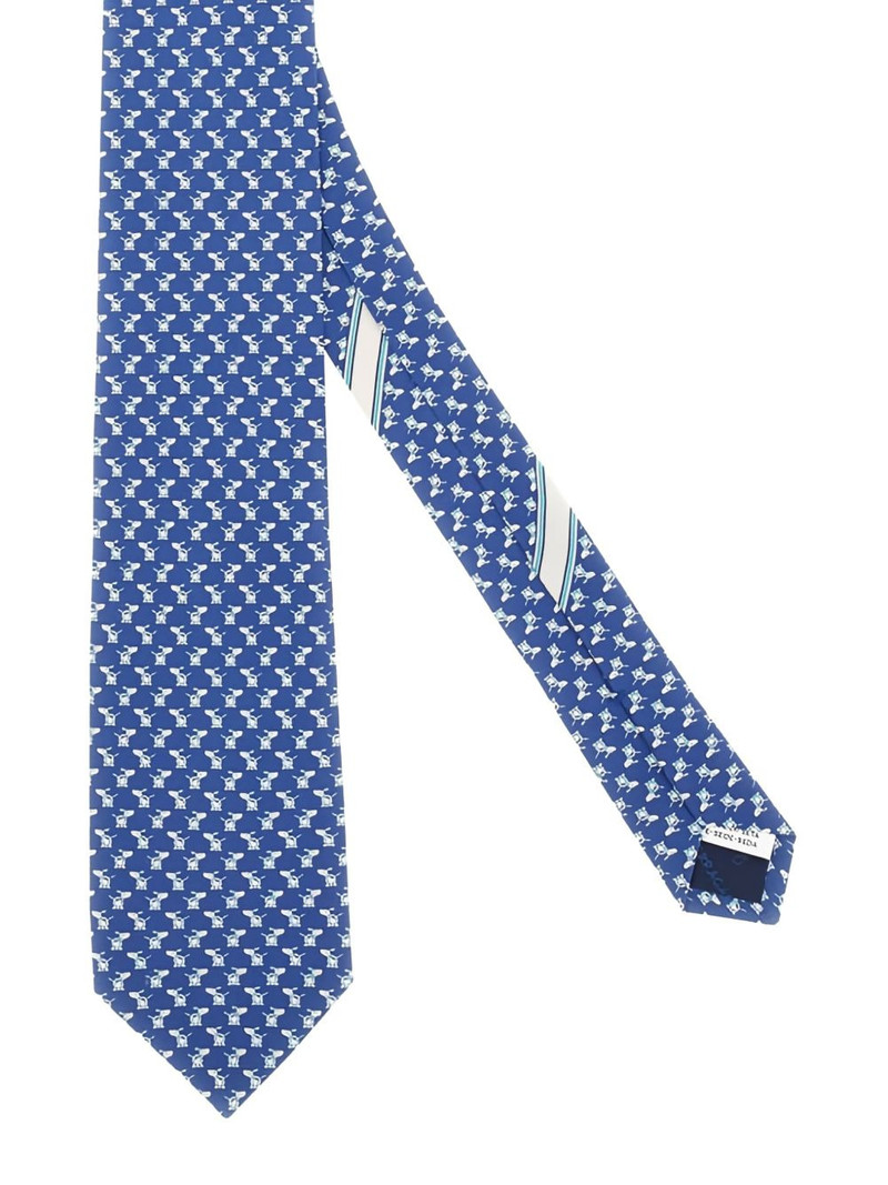 FERRAGAMO patterned silk tie outlook