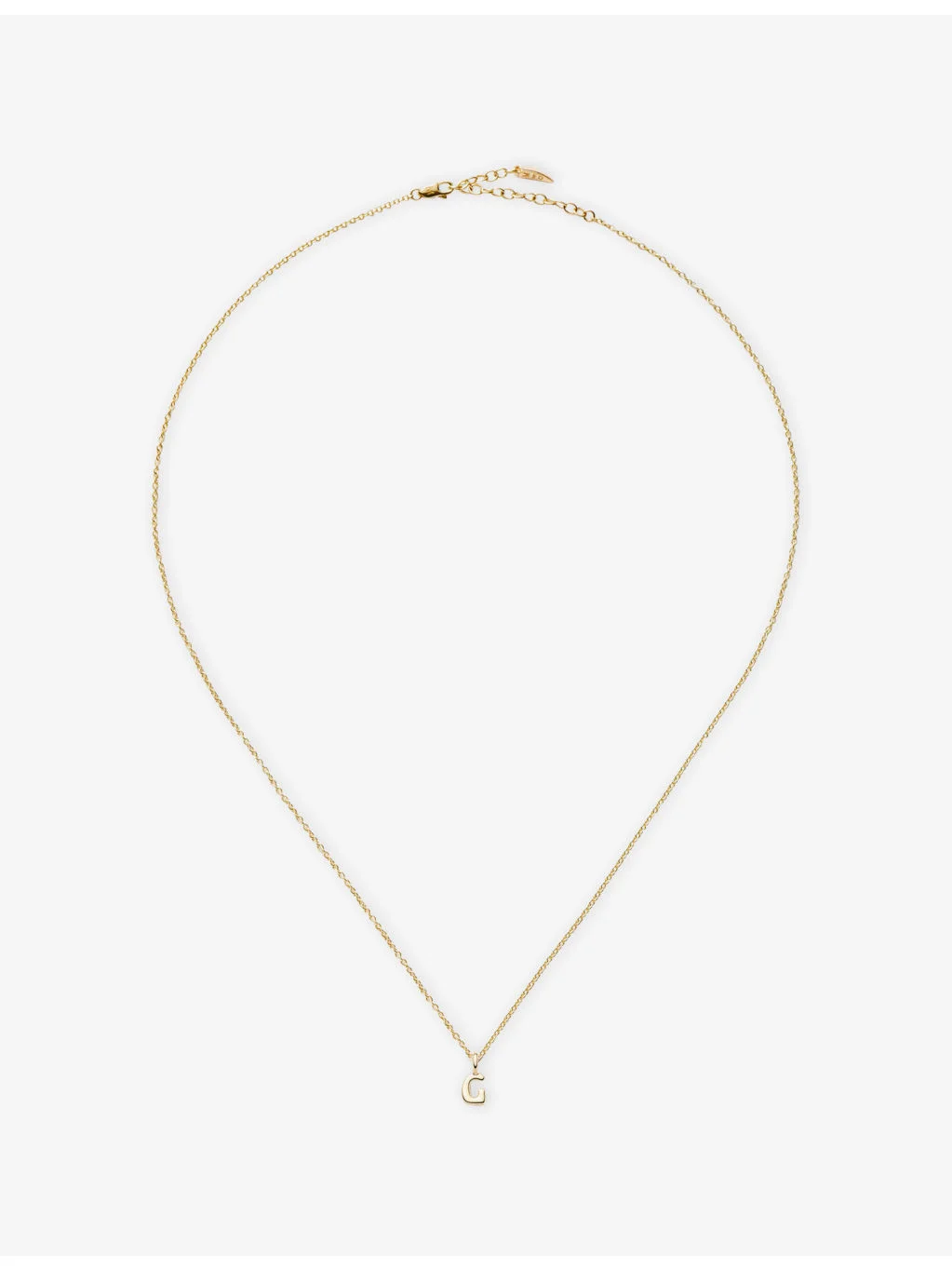 Fine Initial Mini G 14ct Yellow Gold Pendant Necklace - 1