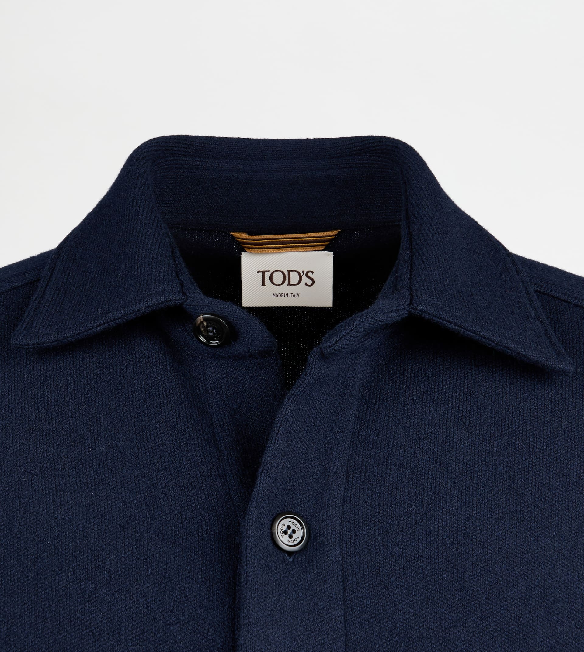 SHIRT JACKET IN CASHMERE BLEND JERSEY - BLUE - 3