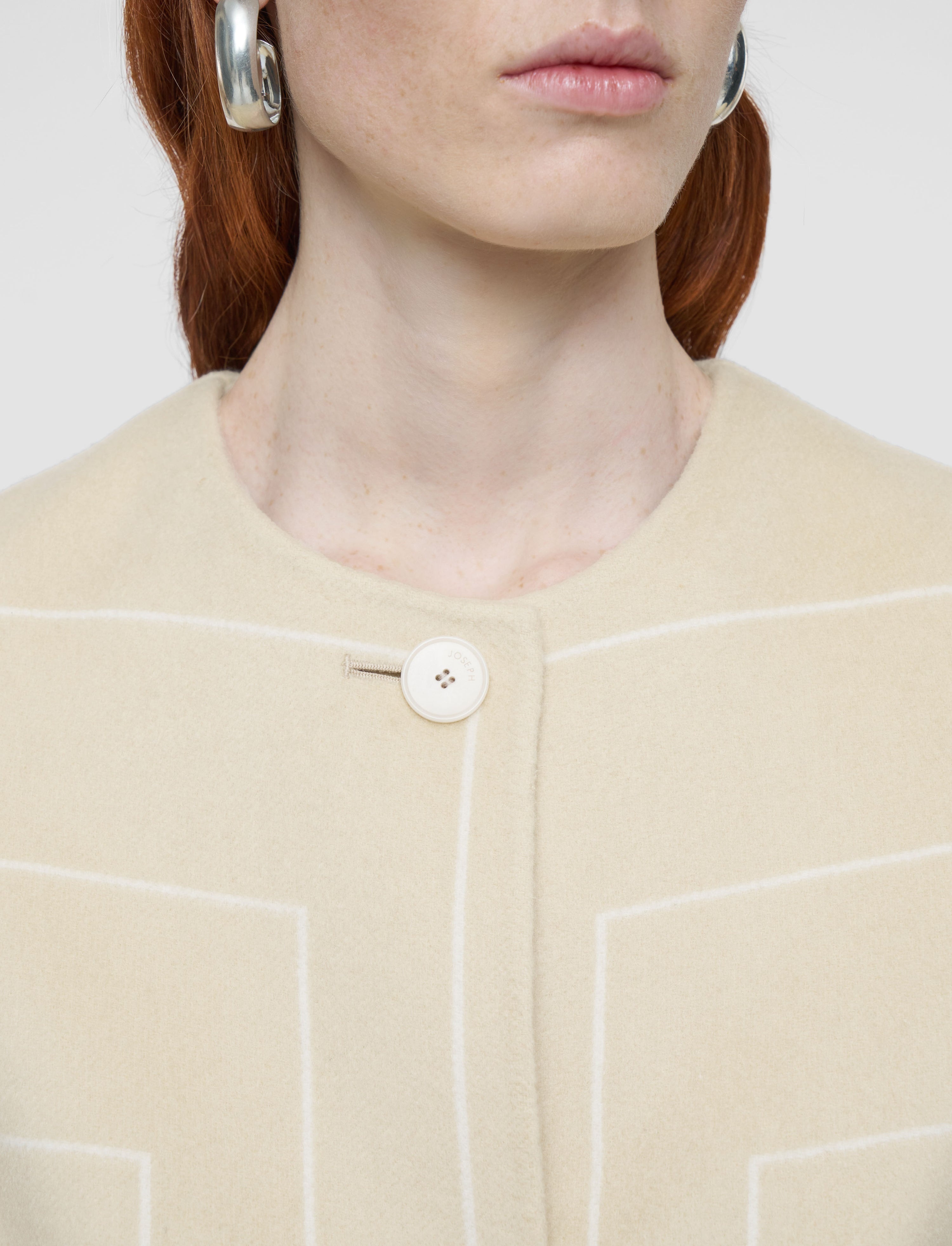 Scheffer Geometric Double Face Wool Coat - 4