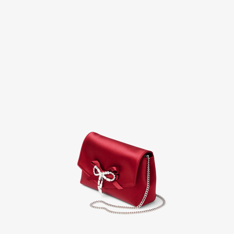 JIMMY CHOO Soft Bow Mini Bag
Ruby Red Satin Mini Bag with Crystal Bow outlook