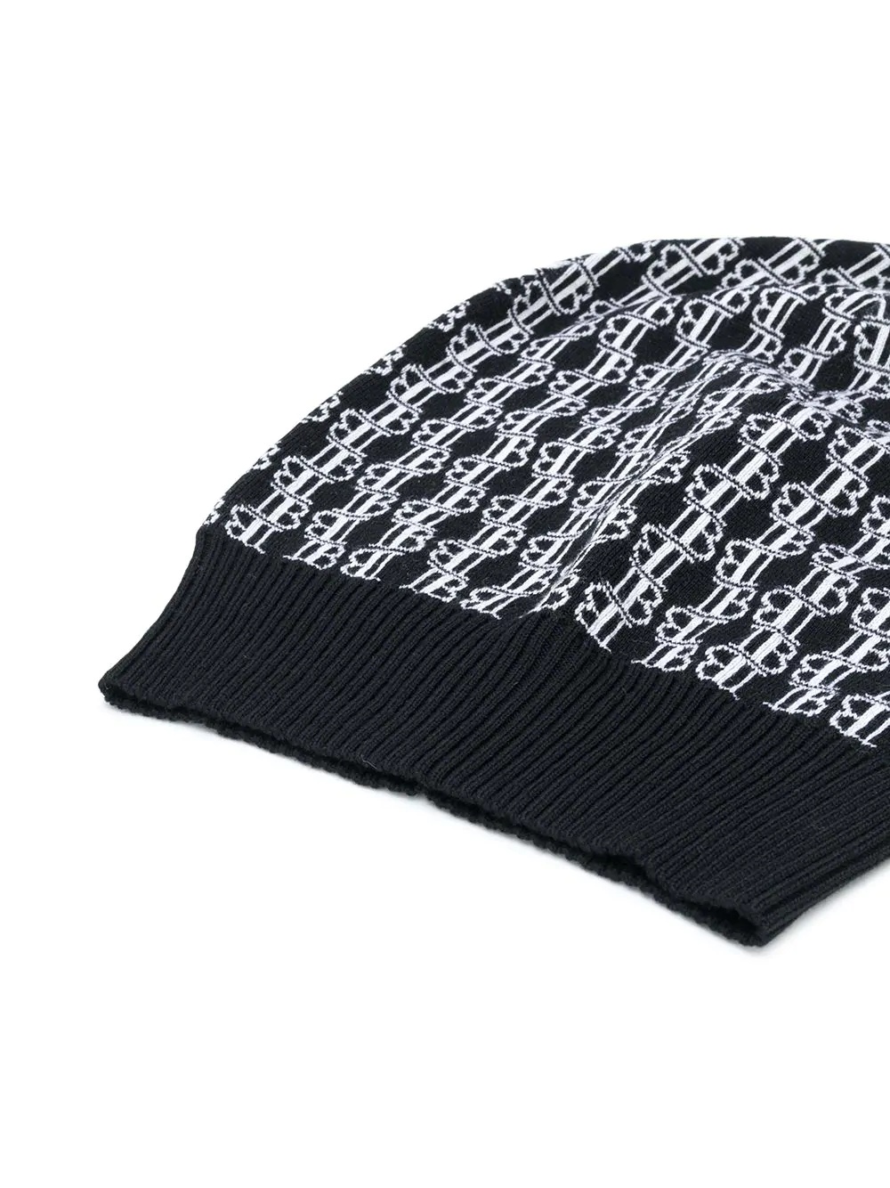 logo-jacquard beanie hat - 2