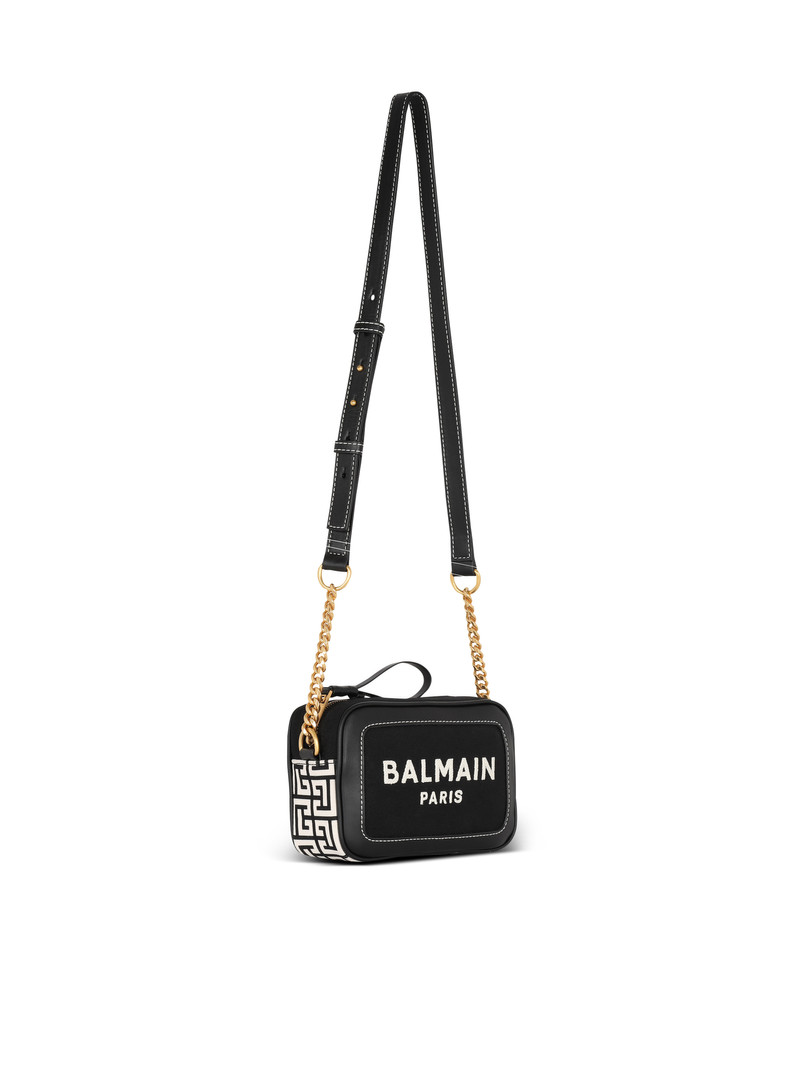 B-Army canvas and leather clutch 3
