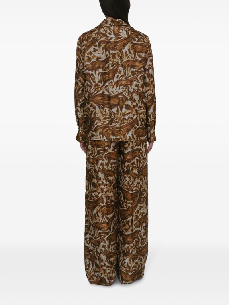 ROSETTA GETTY pleat front straight-leg trousers outlook
