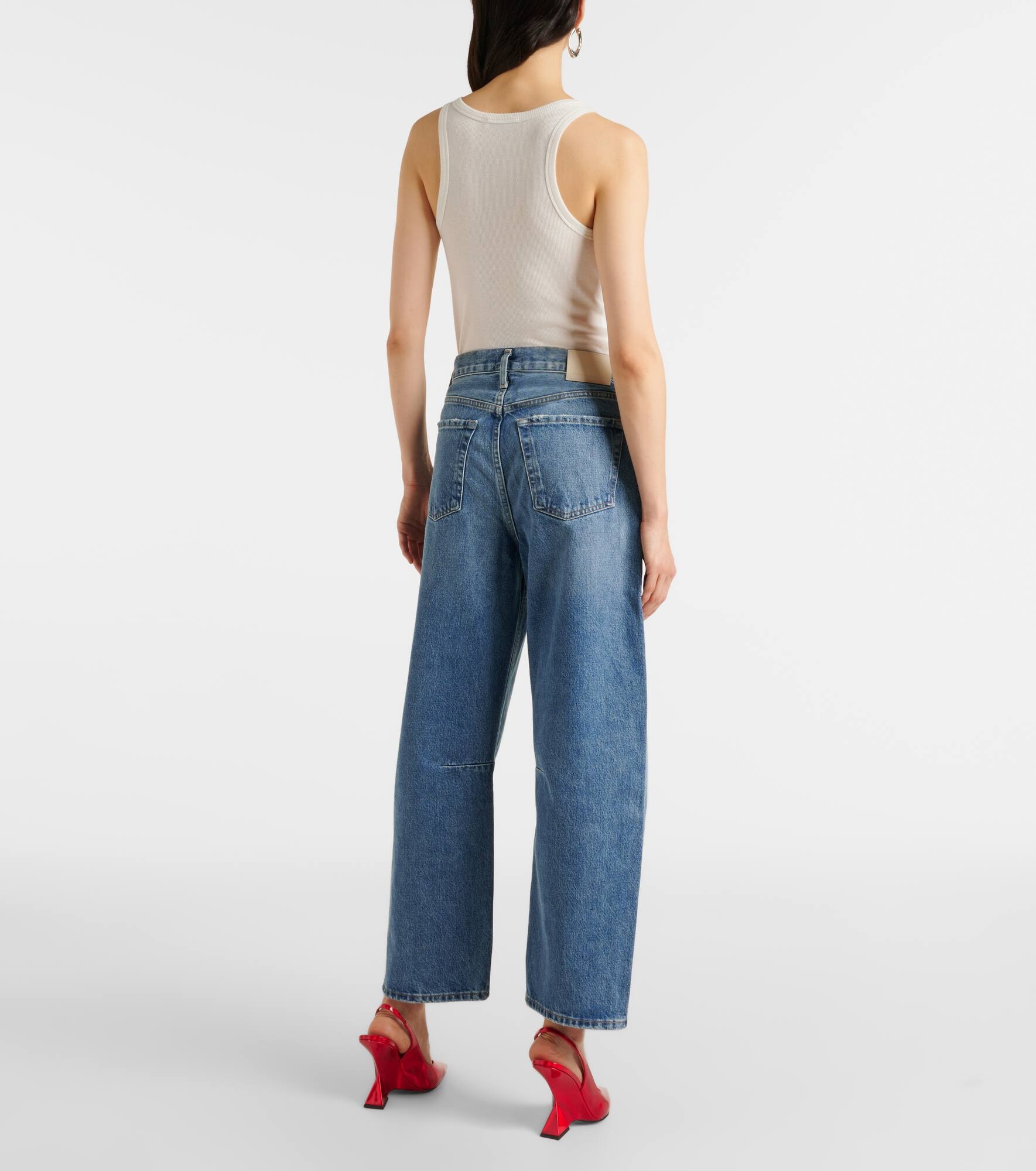 Miro high-rise cropped barrel-leg jeans - 3