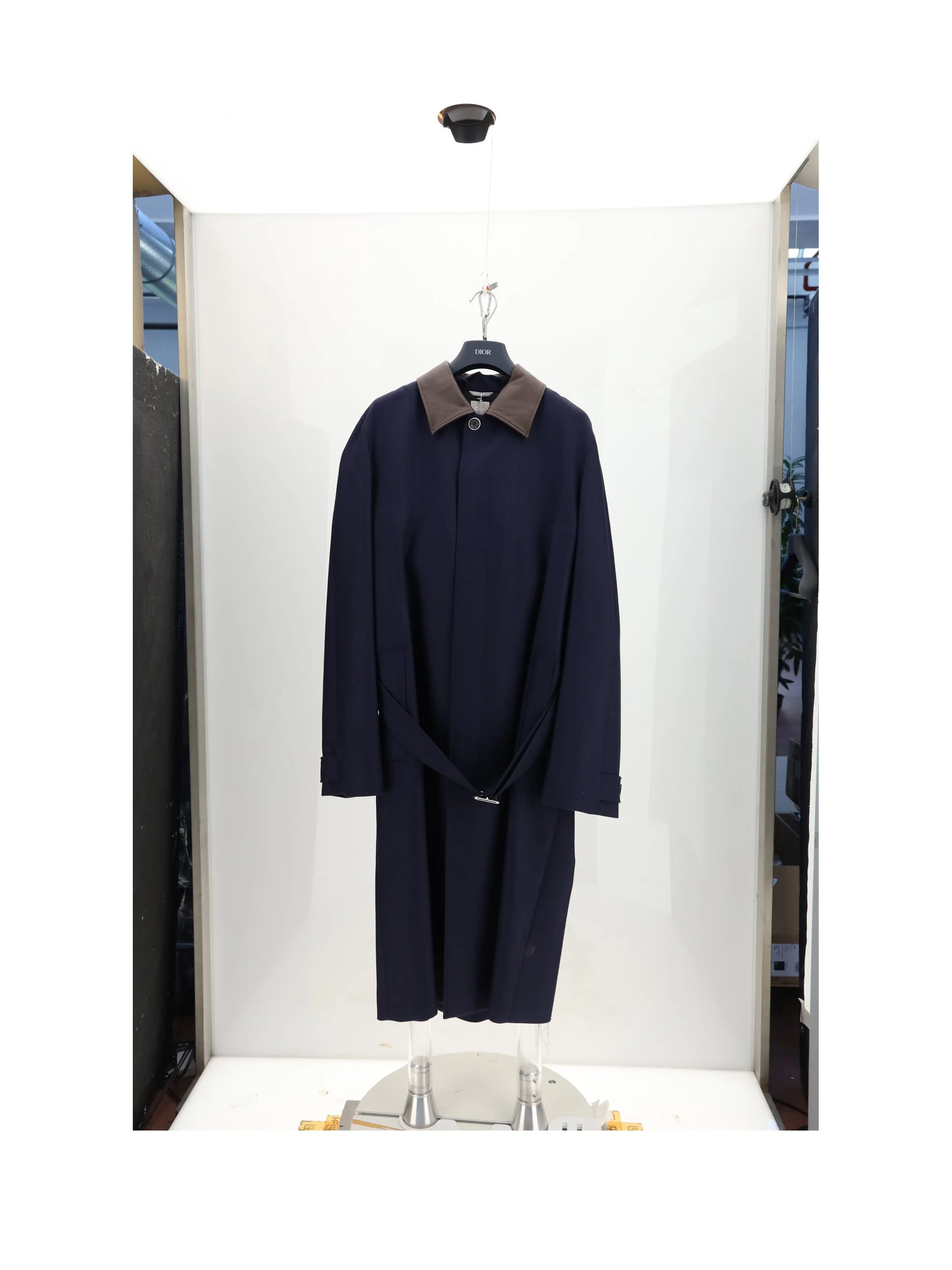 Dior Homme Trench Coat Blue Men - 1