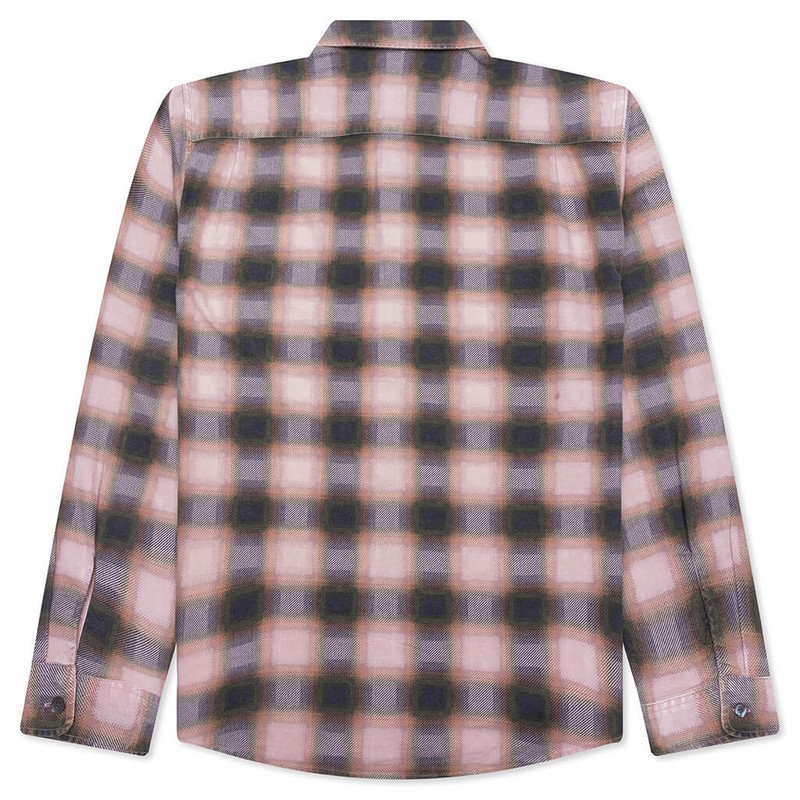 Stüssy JUNE PLAID SHIRT - ROSE outlook