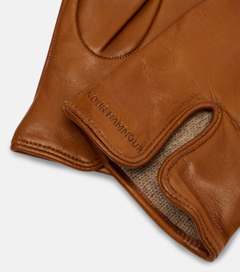 NOUR HAMMOUR Leather gloves outlook