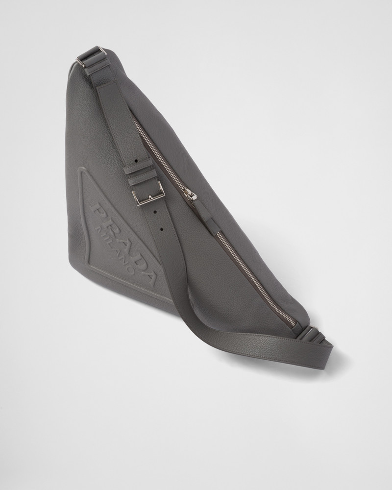 Large leather Prada Triangle bag 3