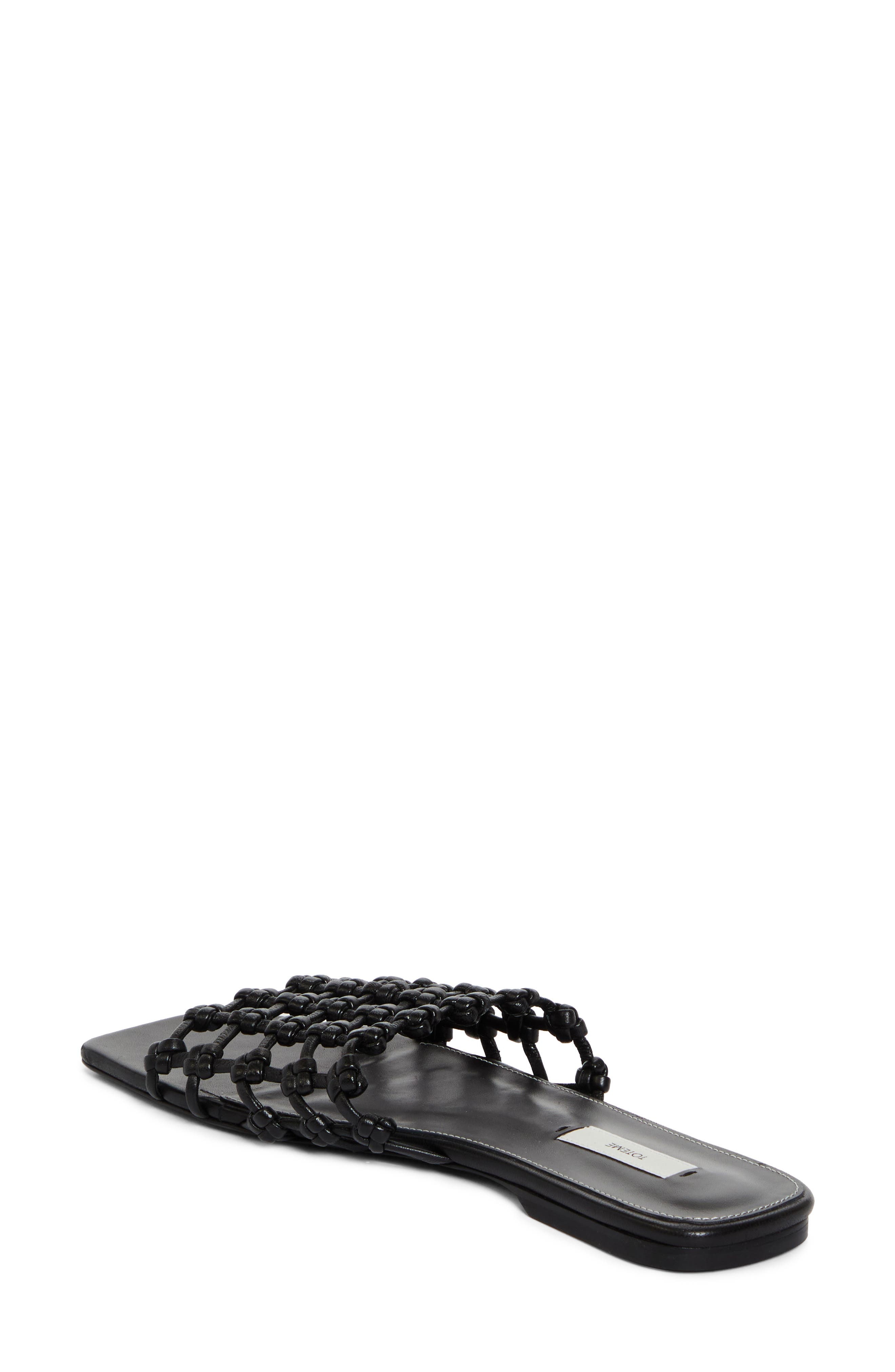 TOTEME Lattice Slide Sandal in Black at Nordstrom - 2