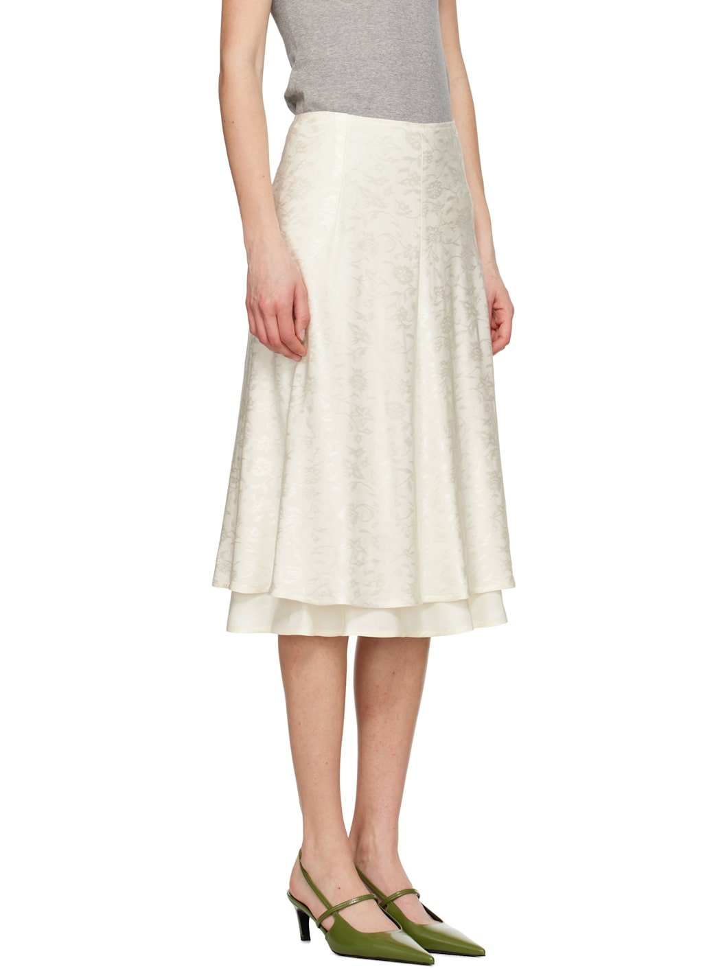 Off-White A-Line Midi Skirt - 2