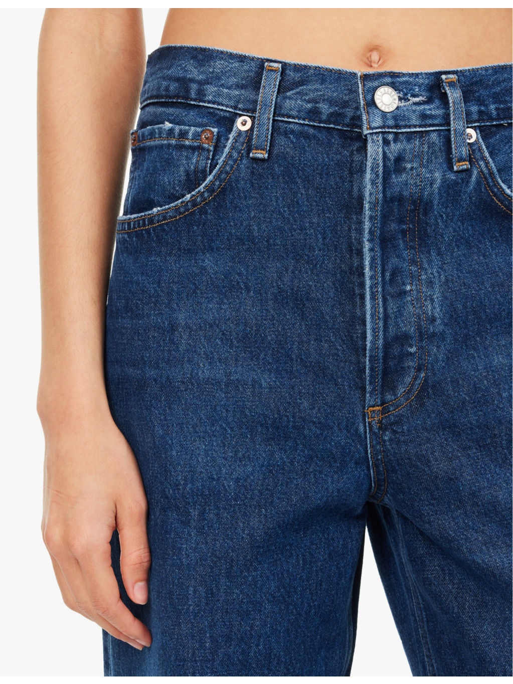 Dame faded-wash wide-leg high-rise recycled-denim jeans - 5