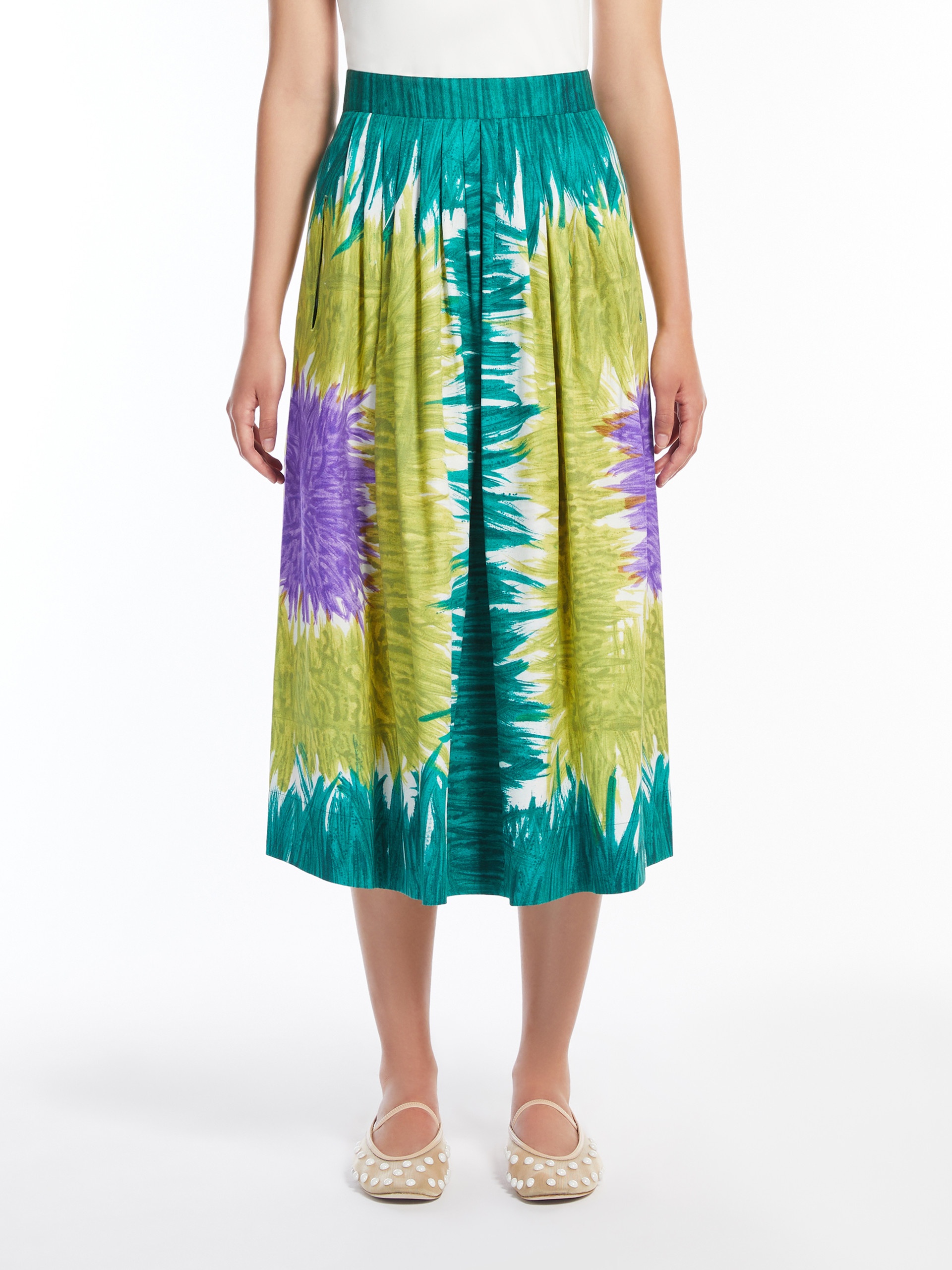 CIRCEO Printed poplin skirt - 3