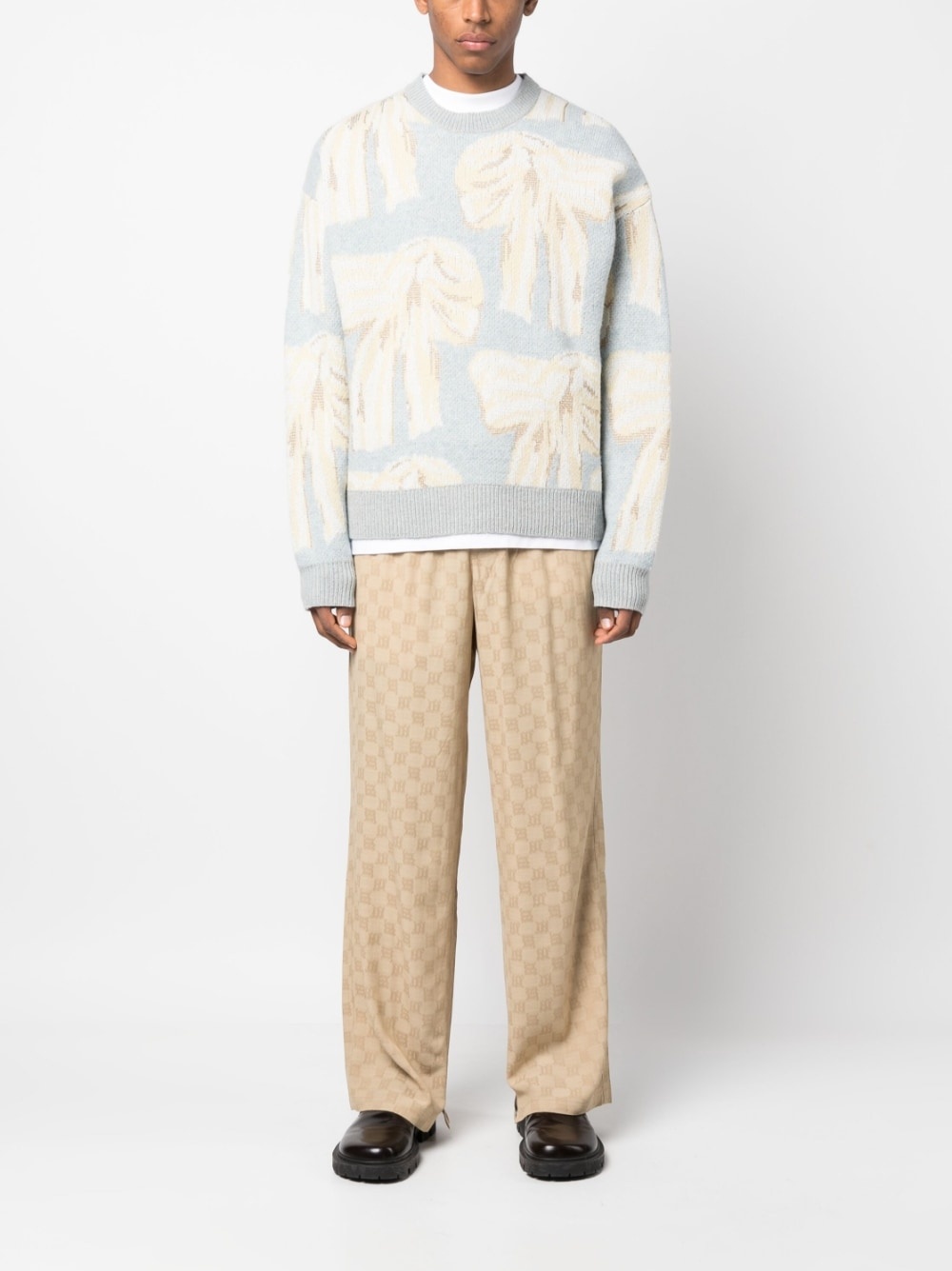 logo-print wide-leg trousers - 2