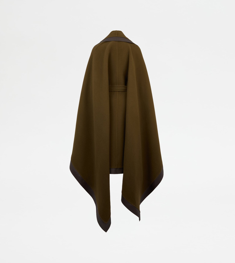 CAPE IN WOOL - GREEN 2