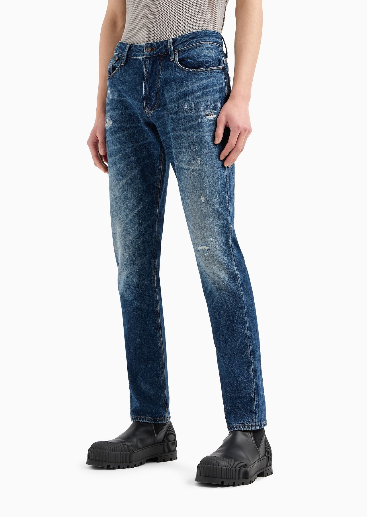J06 slim-fit, worn-look, stretch-denim jeans - 2