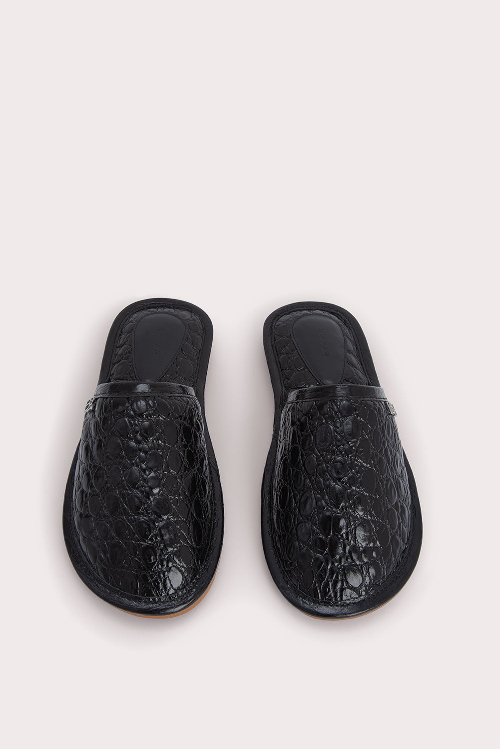 Larry Black Circular Croco Embossed Leather - 6