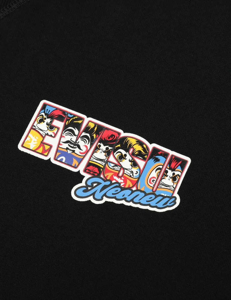 POMPADOUR DARUMA AND KAMON PRINT SWEATSHIRT 8